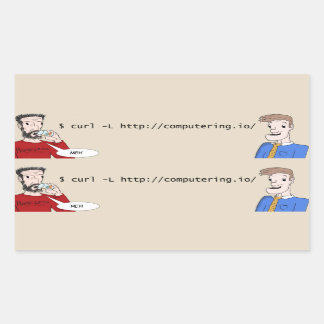 Computering.io-Logo-Aufkleber Rechteckiger Aufkleber