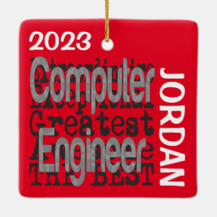 Computeringenieur Extraordinaire CUSTOM Keramikornament