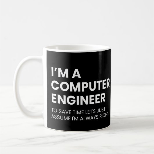 Computeringenieur Funny Sprichwort Kaffeetasse (Links)