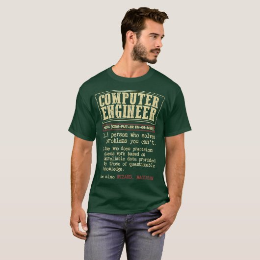 Computeringenieur - Geschenk Funny Dictionary T-Shirt (Vorne ganz)