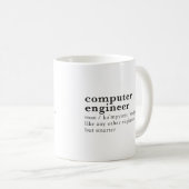 Computeringenieur lustiger Wörterbucheintrag. Kaffeetasse (VorderseiteRechts)