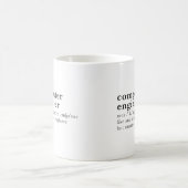 Computeringenieur lustiger Wörterbucheintrag. Kaffeetasse (Mittel)