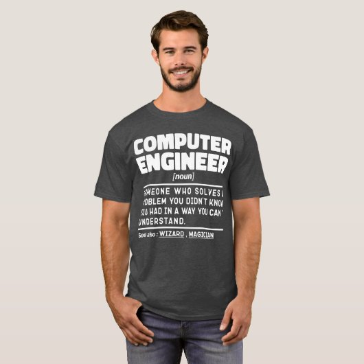 Computeringenieur Noun Sarcastic Engineering Funny T-Shirt (Vorne ganz)