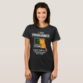 Computerkatzenprogrammierer Funny Coder Meme T-Shirt (Vorne ganz)