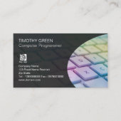 Computerkompetenzdienste - farbenfrohe Notebook-Ta Visitenkarte (Vorderseite)