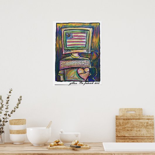 Computerkopfplakat Poster (Küche)