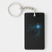 Computerlehrer-Geschenkplatte Cpu Chip Schlüsselanhänger (Vorderseite)