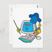 Computerlehrer Postkarte (Vorne/Hinten)