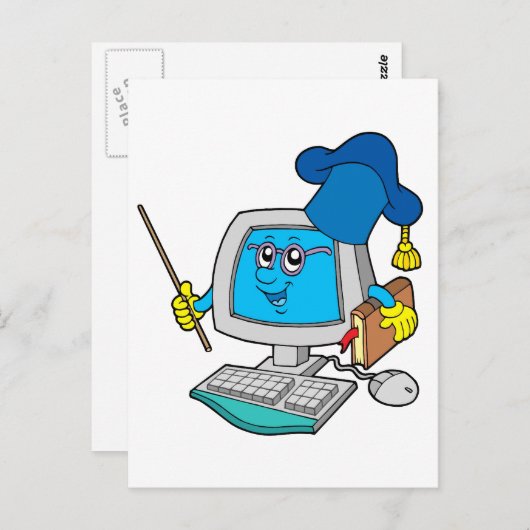 Computerlehrer Postkarte (Vorne/Hinten)
