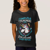 Computerlehrer Unicorn FunnyLehrer Wertschätzung T-Shirt (Vorderseite)