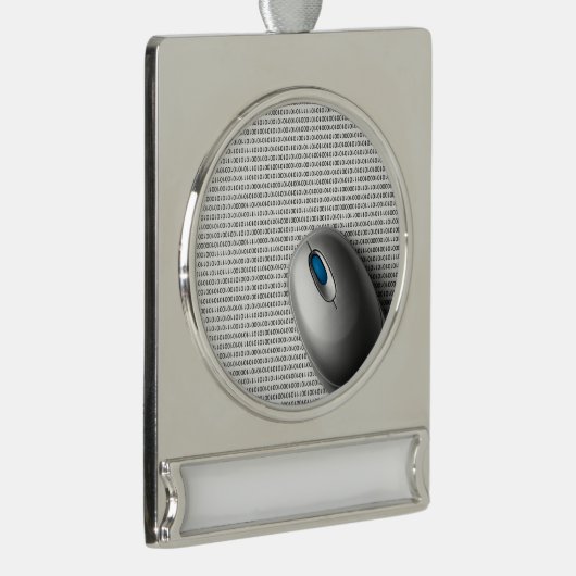 Computermaus Banner-Ornament Silber (Rechts)