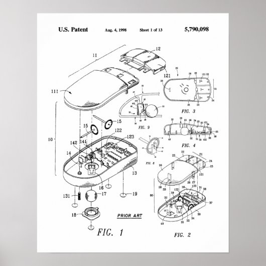 Computermaus-Patent Poster (Vorne)
