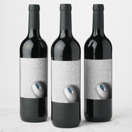 Computermaus Weinetikett (Flaschen)