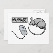Computermäuse Wannabe Postkarte (Vorne/Hinten)