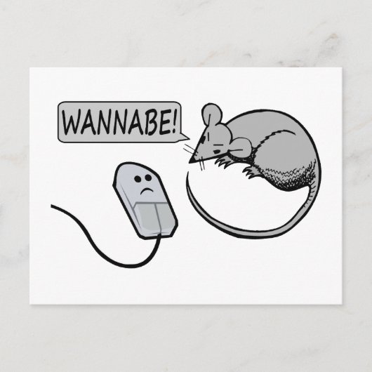 Computermäuse Wannabe Postkarte (Vorderseite)