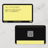 Computermonitor-Imitat schaut schwarzes Gelb Visitenkarte (Vorne/Hinten)