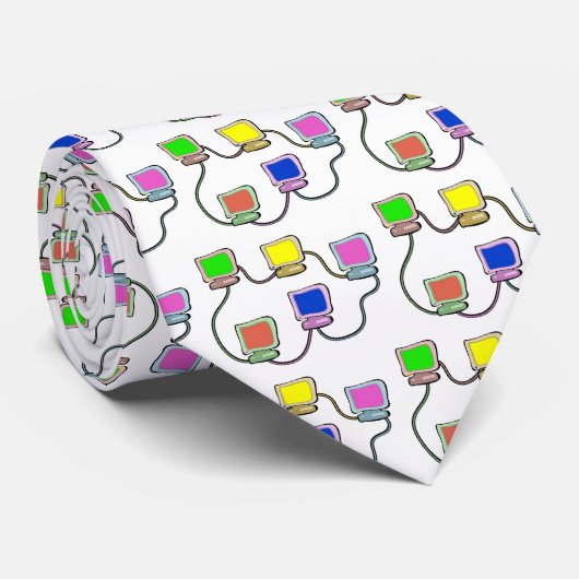 Computernetz Krawatte (Gerollt)