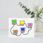 Computernetzwerk Postkarte (Stehend Vorderseite)