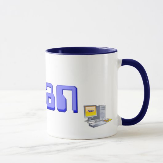 Computerpersonalisierter Sean 15 Tasse-Antrag Tasse (Rechts)