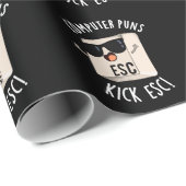 Computerpistolen Kick Esc Funny Keyboard Puff Dark Geschenkpapier (Rolleneckpunkt)