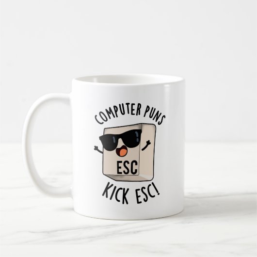 Computerpistolen Kick Esc Funny Keyboard Puff Kaffeetasse (Links)