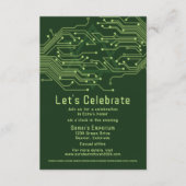 Computerplatine Bar Mitzvah Empfang Begleitkarte (Vorderseite)