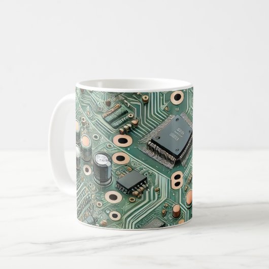 Computerplatine Kaffeetasse (Vorderseite Links)