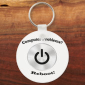 Computerprobleme Schwarze Buchstaben Schlüsselanhänger (Vorderseite)