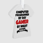 Computerprogrammierer am Tag Gamer by Night Ornament (Vorderseite)
