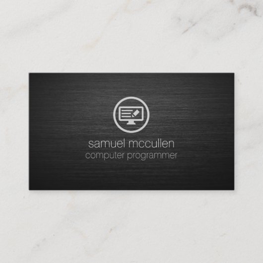 Computerprogrammierer Computercode Gestricktes Met Visitenkarte (Vorderseite)