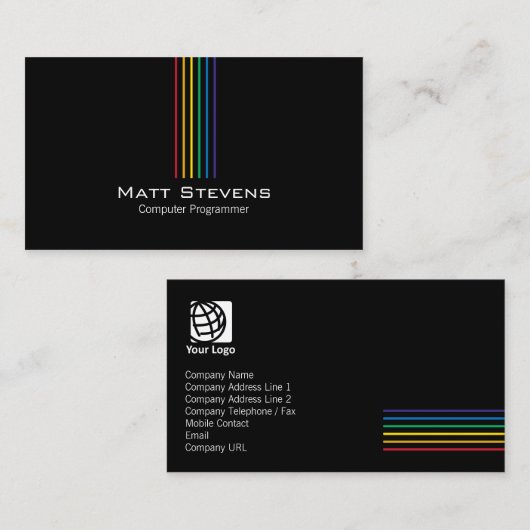 Computerprogrammierer Einfache Visitenkarte (Vorne/Hinten)