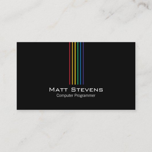 Computerprogrammierer Einfache Visitenkarte (Vorderseite)