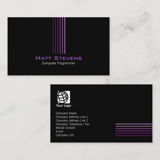 Computerprogrammierer Einfache Visitenkarte (Vorne/Hinten)