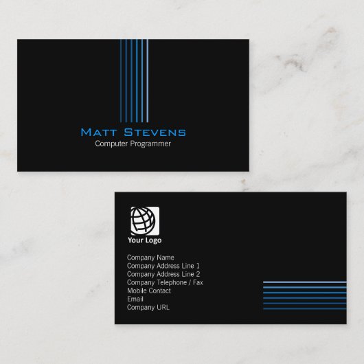 Computerprogrammierer Einfache Visitenkarte (Vorne/Hinten)