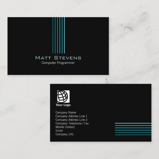 Computerprogrammierer Einfache Visitenkarte (Vorne/Hinten)