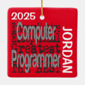 Computerprogrammierer Extraordinaire CUSTOM Keramikornament (Rückseite)
