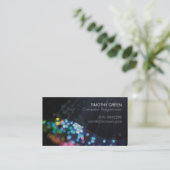 Computerprogrammierer farbenfrohe Glasfaserleuchte Visitenkarte (Stehend Vorderseite)