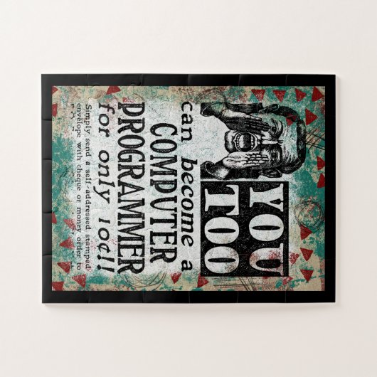 Computerprogrammierer - Funny Vintag Retro Puzzle (Horizontal)