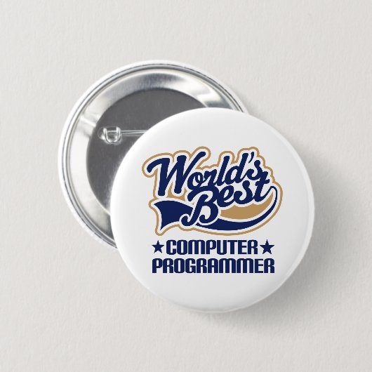 Computerprogrammierer-Geschenk Button (Vorne & Hinten)