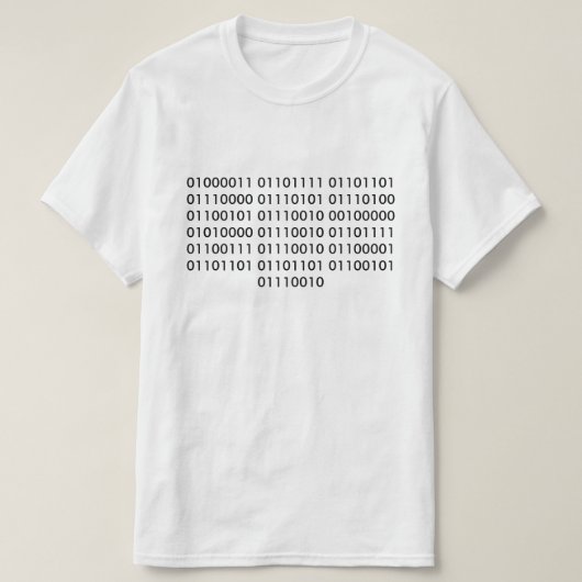 Computerprogrammierer im binären Code T-Shirt (Design vorne)