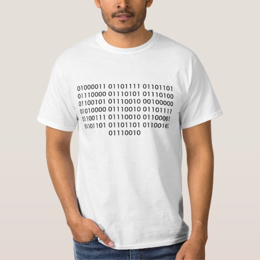 Computerprogrammierer im binären Code T-Shirt (Vorderseite)