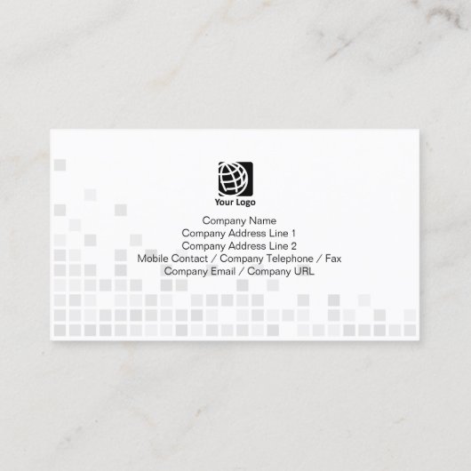 Computerprogrammierer IT befähigt Abstrakte blaue Visitenkarte (Rückseite)