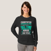 Computerprogrammierer Leiter Multitasking Ninja T-Shirt (Vorne ganz)