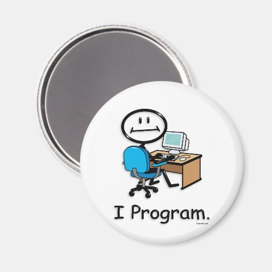 Computerprogrammierer Magnet (Vorderseite/Rückseite)