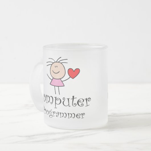 Computerprogrammierer Mattglastasse (Vorderseite Links)