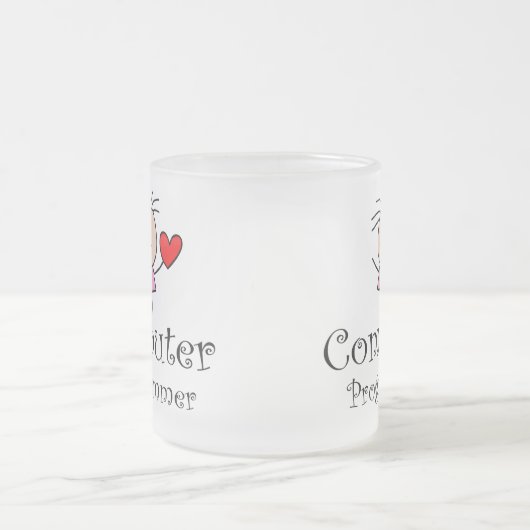 Computerprogrammierer Mattglastasse (Mittel)