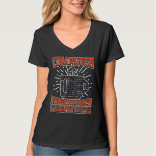 Computerprogrammierer mit Kaffee T-Shirt