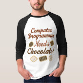 Computerprogrammierer-Schokolade T-Shirt (Vorderseite)