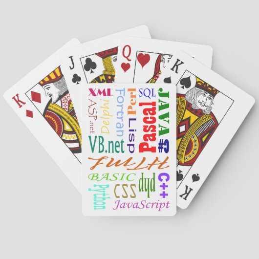 Computerprogrammierer spielen Karten Spielkarten (Rückseite)