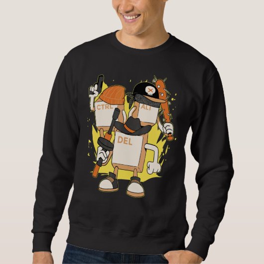 Computerprogrammierer Steuerung Alt Löschen PC CPU Sweatshirt (Vorderseite)